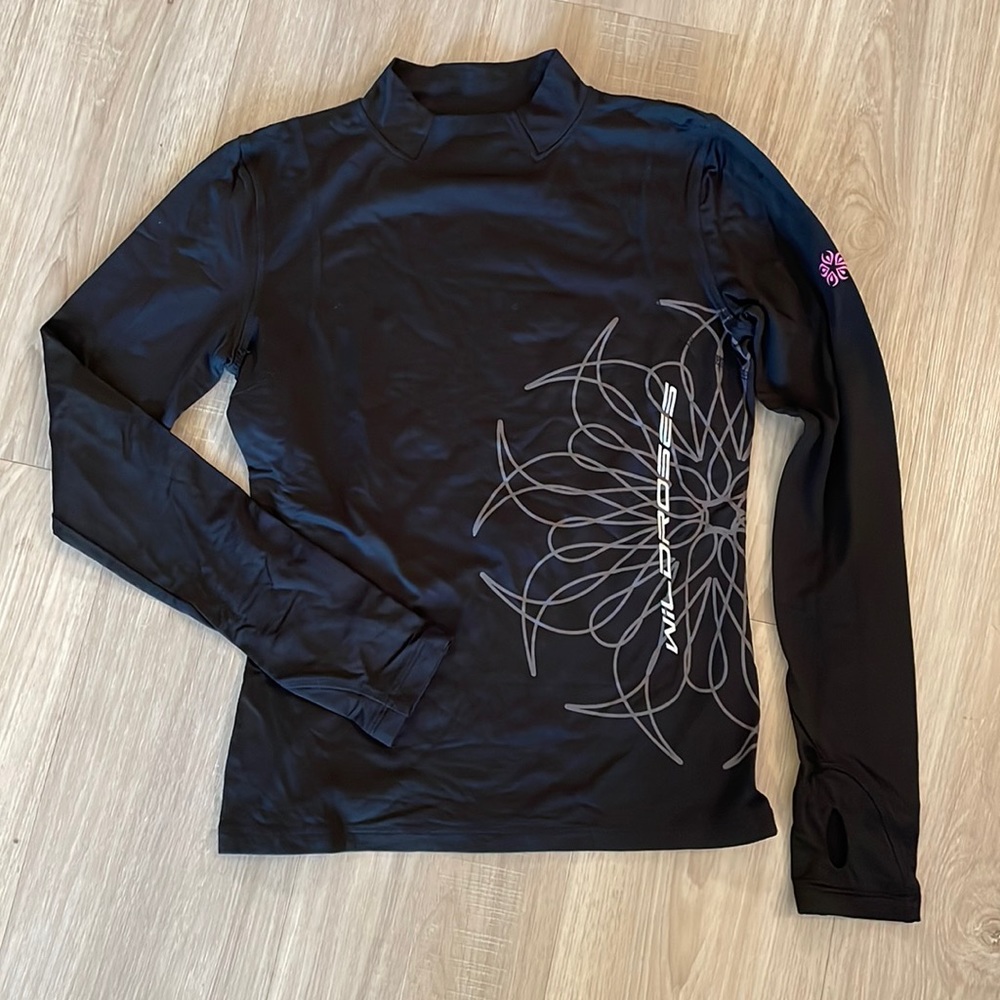 Wild Roses - long sleeved - cold weather layer - XS